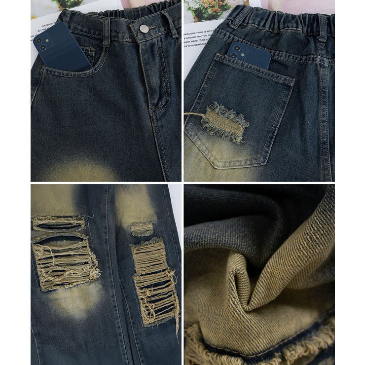 ダメージバギーデニムパンツヴィンテージ風 | SUNSHINE CLOSET | 詳細画像26 