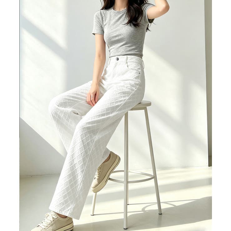 ハイウエストストレートパンツ 体型カバー 大人カジュアル | SUNSHINE CLOSET | 詳細画像15 
