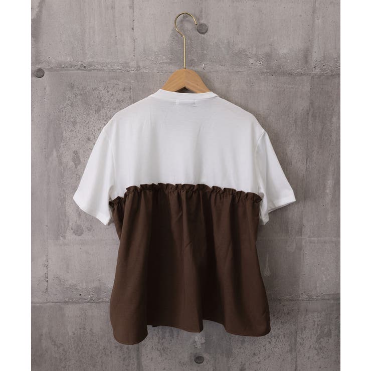 異素材切り替えトップスレディース ビスチェレイヤード風Tシャツ ペプラムトップス… | SUNSHINE CLOSET | 詳細画像18 