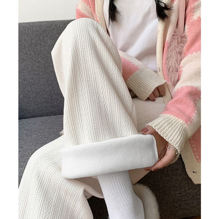 裏起毛ワイドパンツ あったかニットパンツ | SUNSHINE CLOSET | 詳細画像1 