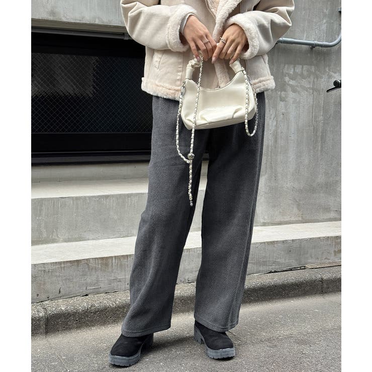 裏起毛ワイドパンツ あったかニットパンツ | SUNSHINE CLOSET | 詳細画像15 