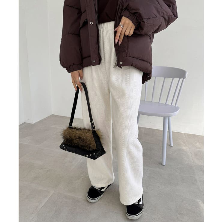 裏起毛ワイドパンツ あったかニットパンツ | SUNSHINE CLOSET | 詳細画像20 