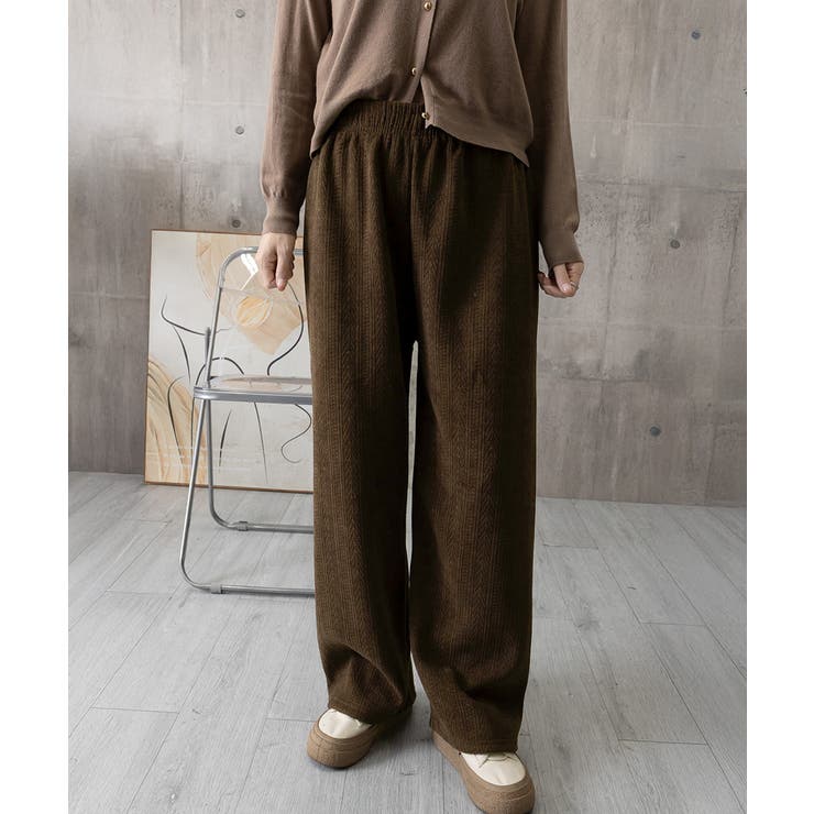 裏起毛ワイドパンツ あったかニットパンツ | SUNSHINE CLOSET | 詳細画像28 