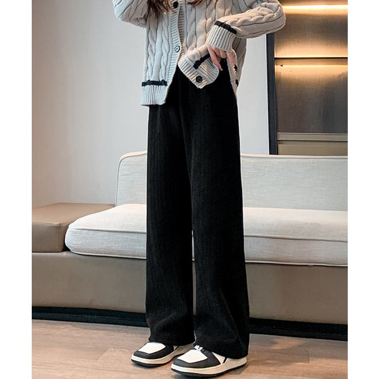 裏起毛ワイドパンツ あったかニットパンツ | SUNSHINE CLOSET | 詳細画像4 