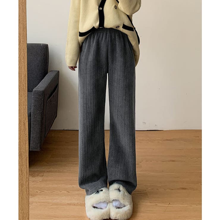 裏起毛ワイドパンツ あったかニットパンツ | SUNSHINE CLOSET | 詳細画像6 