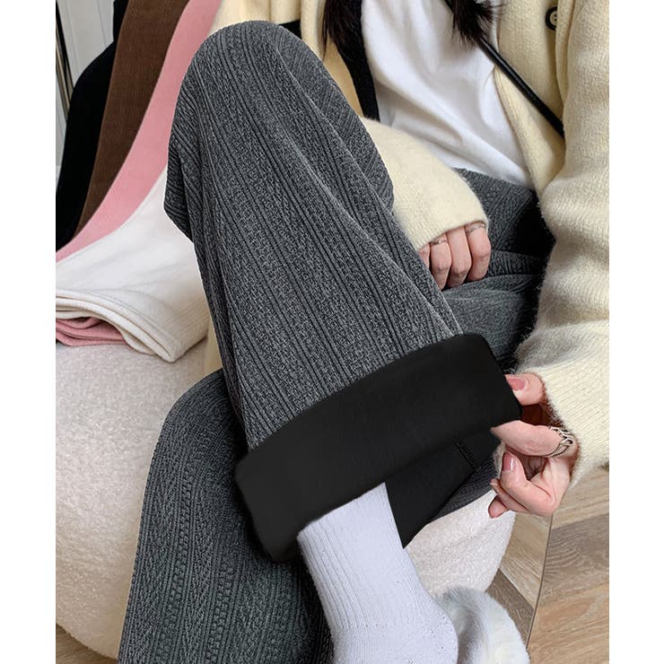 裏起毛ワイドパンツ あったかニットパンツ | SUNSHINE CLOSET | 詳細画像7 