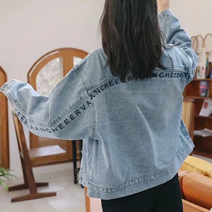 センブル　デニムジャケット Gジャン デニムジャケットBF風 刺しゅう Gジャン[品番：AGCW0002497