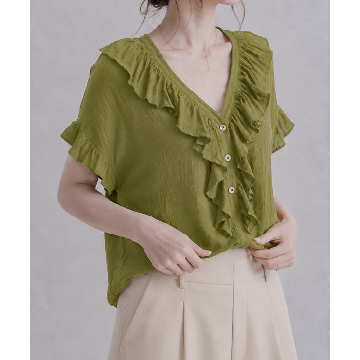 レディース 大人可愛いスキッパーシャツゆったり リネン風ブラウスナチュラル | SUNSHINE CLOSET | 詳細画像11 