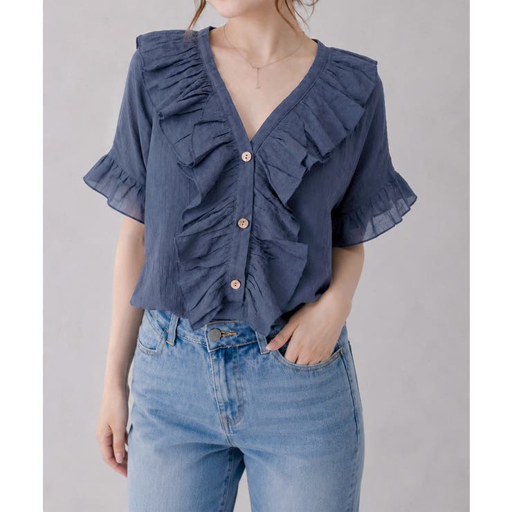 レディース 大人可愛いスキッパーシャツゆったり リネン風ブラウスナチュラル | SUNSHINE CLOSET | 詳細画像2 