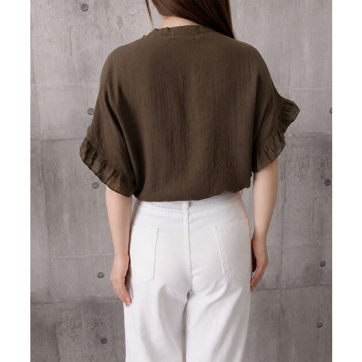 レディース 大人可愛いスキッパーシャツゆったり リネン風ブラウスナチュラル | SUNSHINE CLOSET | 詳細画像27 