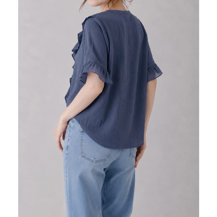 レディース 大人可愛いスキッパーシャツゆったり リネン風ブラウスナチュラル | SUNSHINE CLOSET | 詳細画像3 