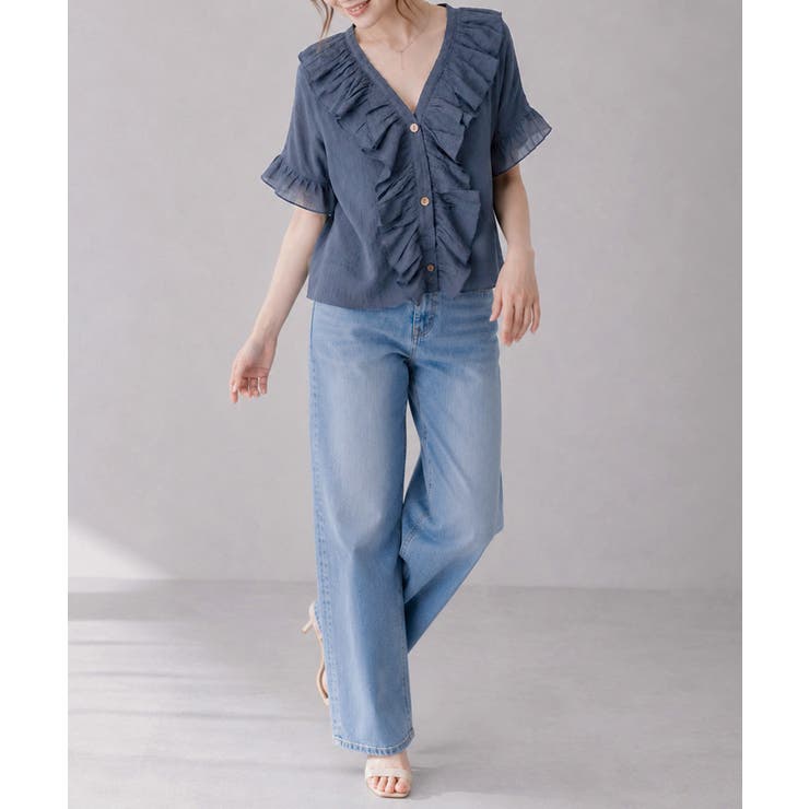 レディース 大人可愛いスキッパーシャツゆったり リネン風ブラウスナチュラル | SUNSHINE CLOSET | 詳細画像4 