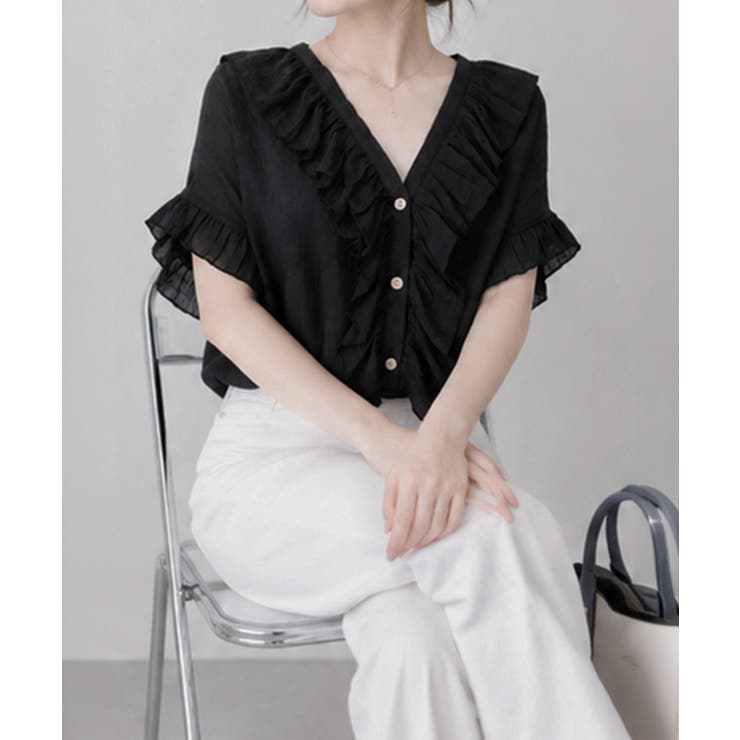 レディース 大人可愛いスキッパーシャツゆったり リネン風ブラウスナチュラル | SUNSHINE CLOSET | 詳細画像6 