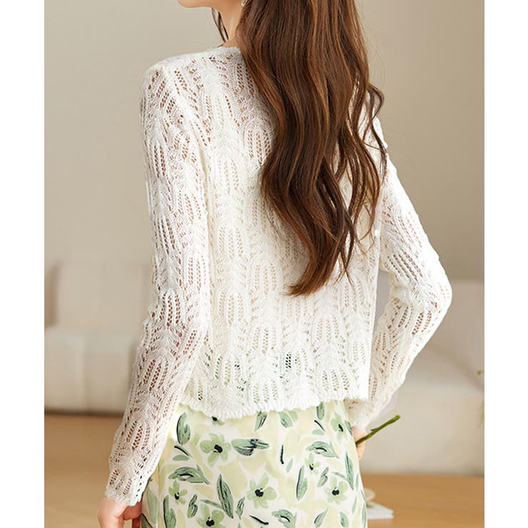 透かし編みカーディガンフェミニン夏羽織り | SUNSHINE CLOSET | 詳細画像10 