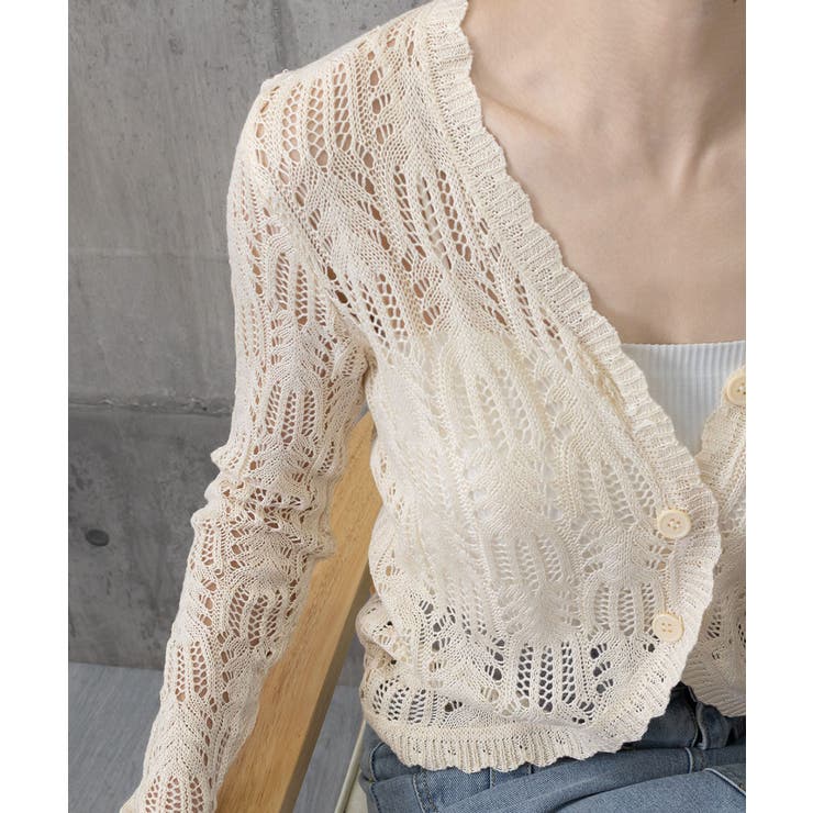 透かし編みカーディガンフェミニン夏羽織り | SUNSHINE CLOSET | 詳細画像26 