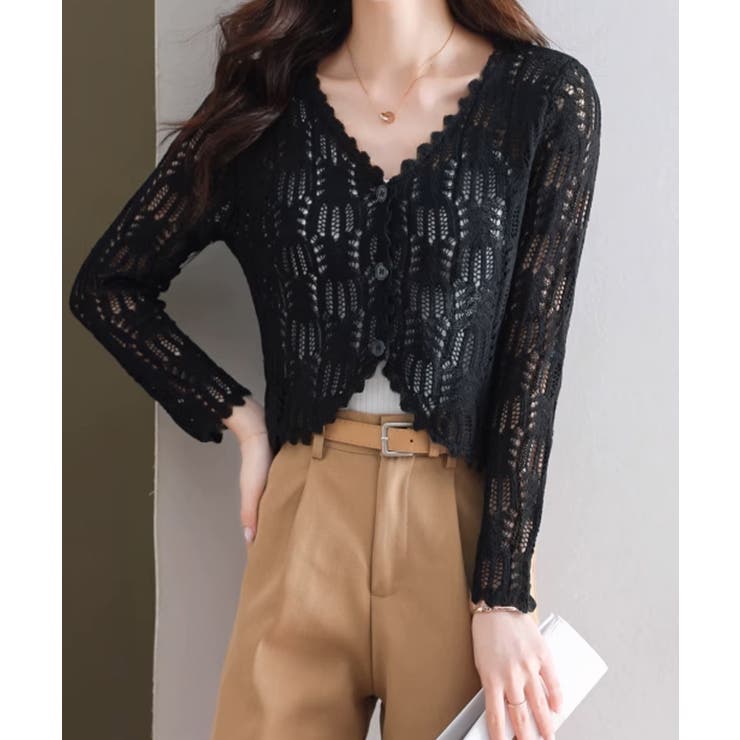 透かし編みカーディガンフェミニン夏羽織り | SUNSHINE CLOSET | 詳細画像5 