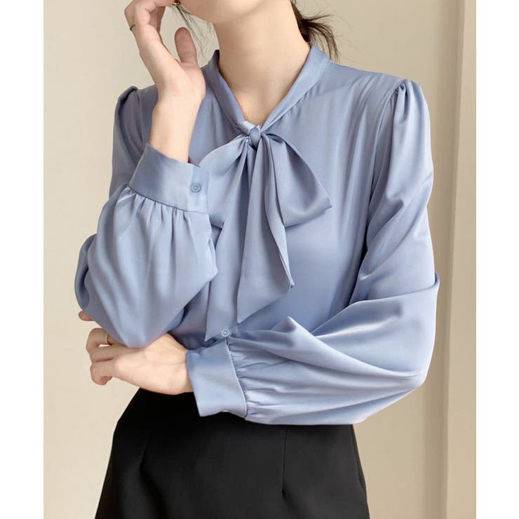とろみブラウス オフィスカジュアル 通勤服体型カバー | SUNSHINE CLOSET | 詳細画像1 