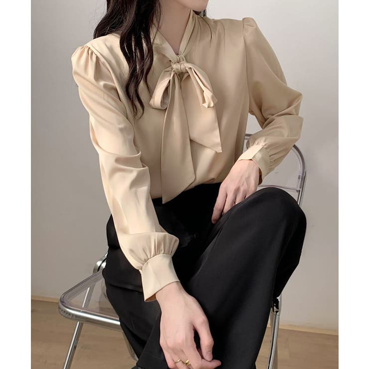 とろみブラウス オフィスカジュアル 通勤服体型カバー | SUNSHINE CLOSET | 詳細画像10 