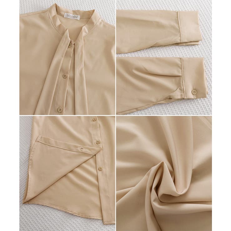 とろみブラウス オフィスカジュアル 通勤服体型カバー | SUNSHINE CLOSET | 詳細画像28 