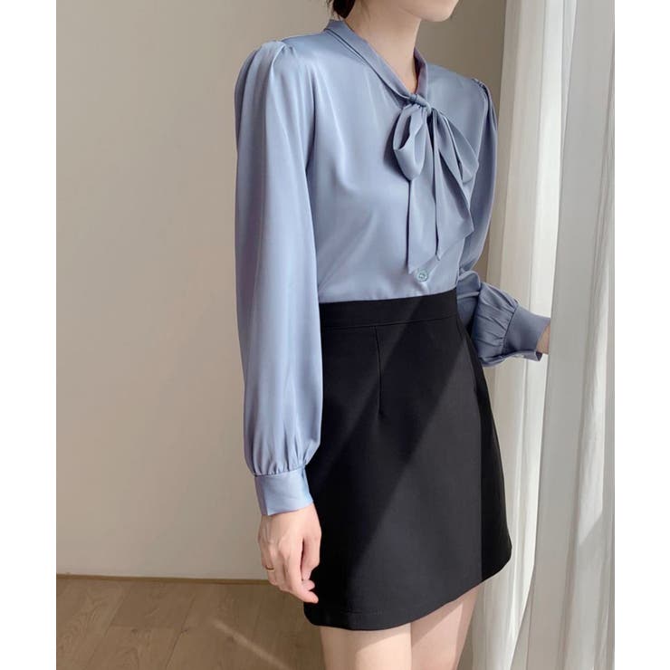 とろみブラウス オフィスカジュアル 通勤服体型カバー | SUNSHINE CLOSET | 詳細画像9 