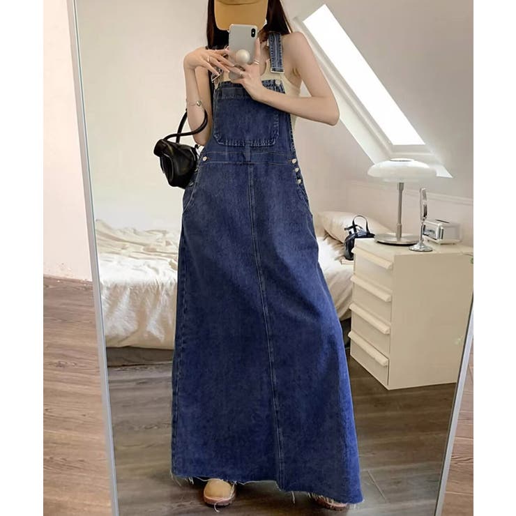 サロペットスカート韓国風デニムジャンスカ | SUNSHINE CLOSET | 詳細画像9 