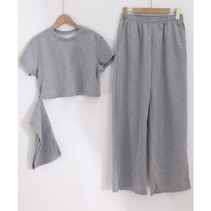 半袖トップス ハイウエストイージーパンツ ヒップカバ付きー2点セットアップ | SUNSHINE CLOSET | 詳細画像25 