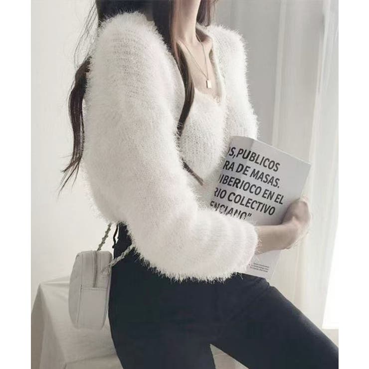 モヘア調ニット Vネックシャギートップス | SUNSHINE CLOSET | 詳細画像12 