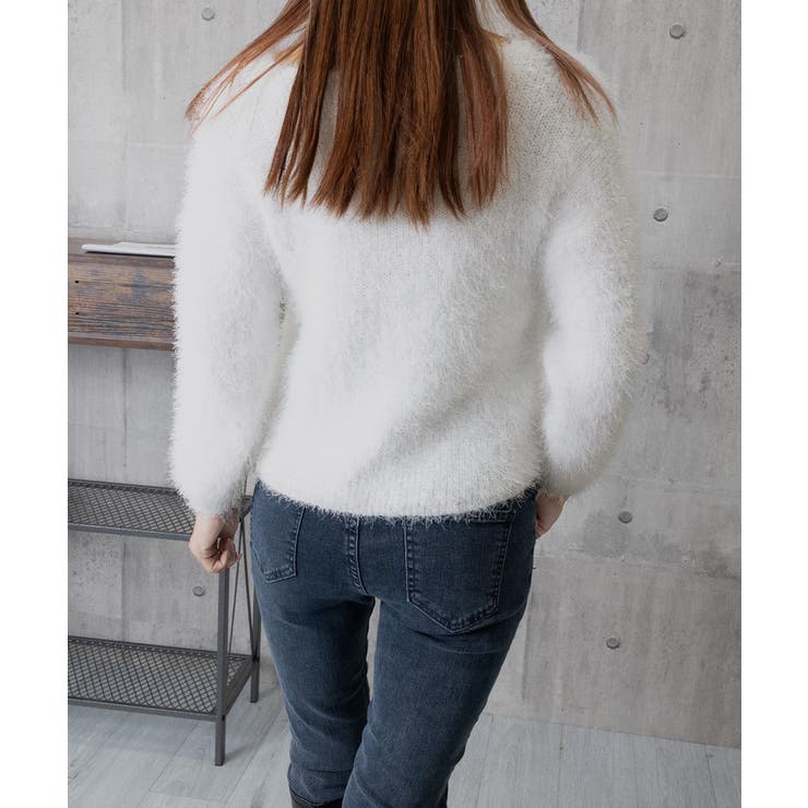 モヘア調ニット Vネックシャギートップス | SUNSHINE CLOSET | 詳細画像26 