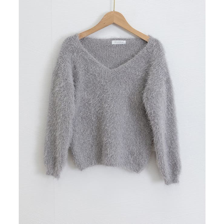 モヘア調ニット Vネックシャギートップス | SUNSHINE CLOSET | 詳細画像27 