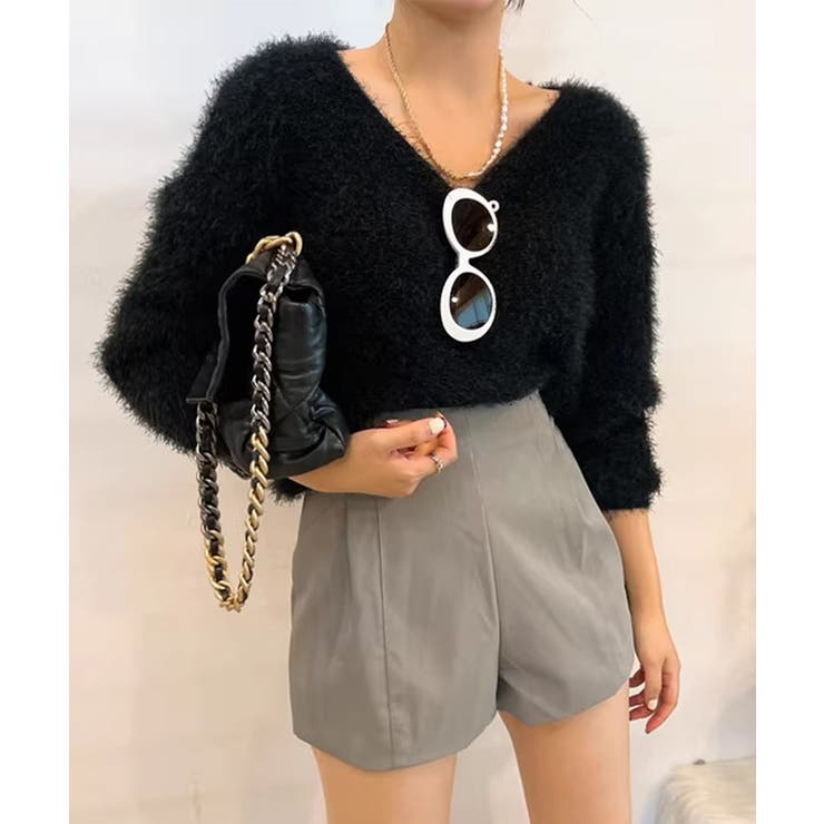 モヘア調ニット Vネックシャギートップス | SUNSHINE CLOSET | 詳細画像7 