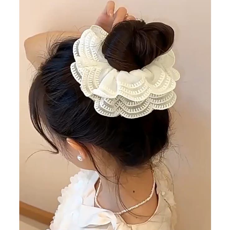 ボリュームレースシュシュ 韓国風ヘアゴム | SUNSHINE CLOSET | 詳細画像10 