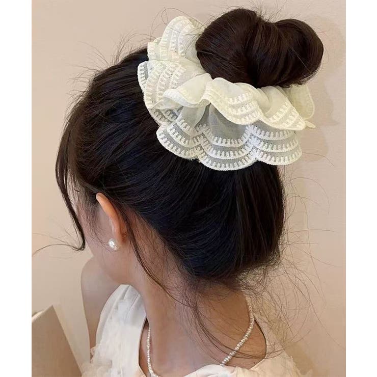 ボリュームレースシュシュ 韓国風ヘアゴム | SUNSHINE CLOSET | 詳細画像11 