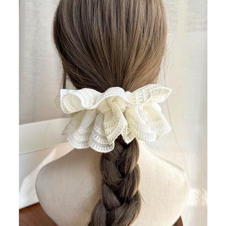 ボリュームレースシュシュ 韓国風ヘアゴム | SUNSHINE CLOSET | 詳細画像12 