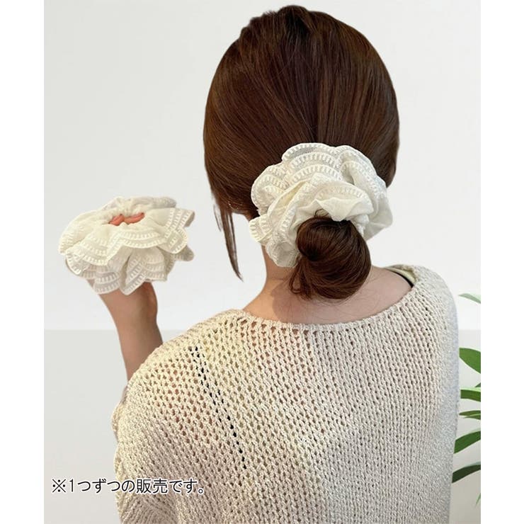ボリュームレースシュシュ 韓国風ヘアゴム | SUNSHINE CLOSET | 詳細画像3 