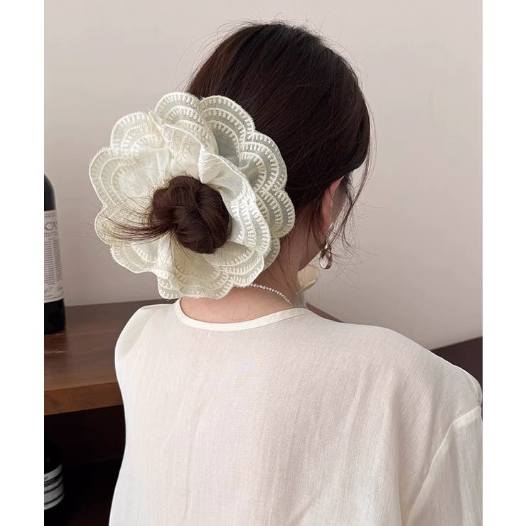 ボリュームレースシュシュ 韓国風ヘアゴム | SUNSHINE CLOSET | 詳細画像6 