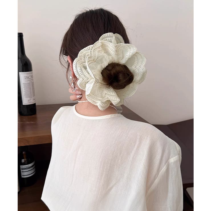 ボリュームレースシュシュ 韓国風ヘアゴム | SUNSHINE CLOSET | 詳細画像7 