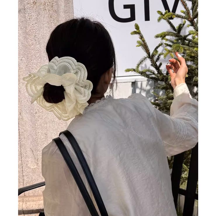 ボリュームレースシュシュ 韓国風ヘアゴム | SUNSHINE CLOSET | 詳細画像9 