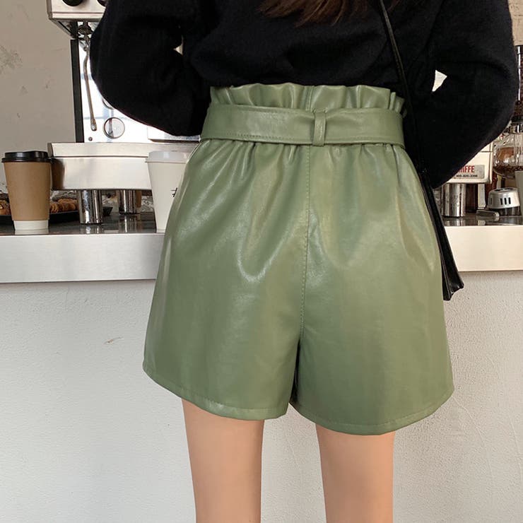 レザー ショートパンツ レディース[品番：AGCW0002467]｜SUNSHINE