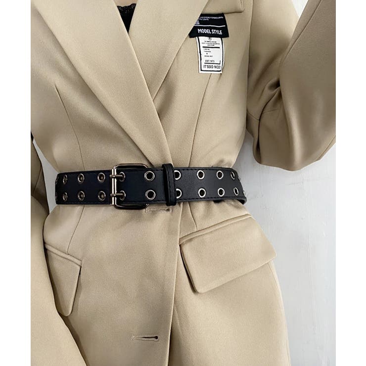 ダブルピンベルト PUレザーハトメベルト | SUNSHINE CLOSET | 詳細画像2 