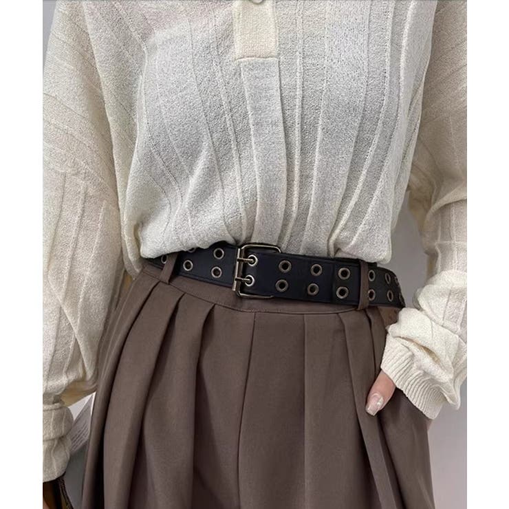 ダブルピンベルト PUレザーハトメベルト | SUNSHINE CLOSET | 詳細画像5 