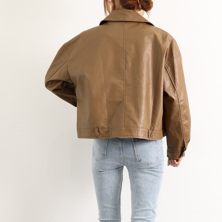 【美品】サンタクローチェ レディース レザー ジャケット XS (日本M) 薄茶 美品】サンタクローチェ レディース レザー ジャケット XS (日本