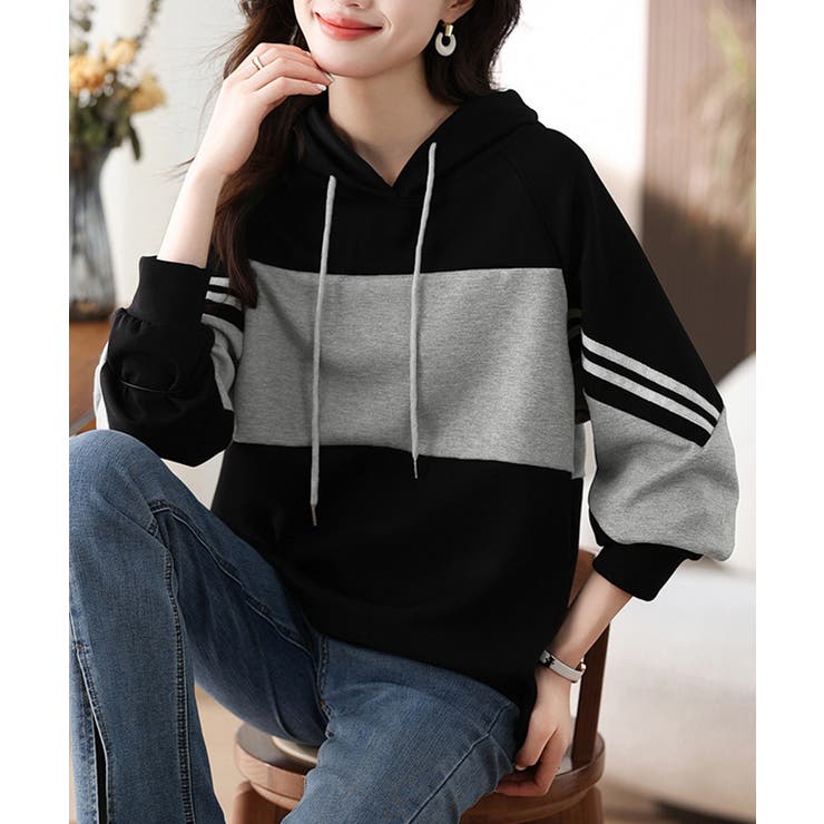 抜け感トレーナー体型カバー カジュアルトップス 大人可愛いパーカー | SUNSHINE CLOSET | 詳細画像11 