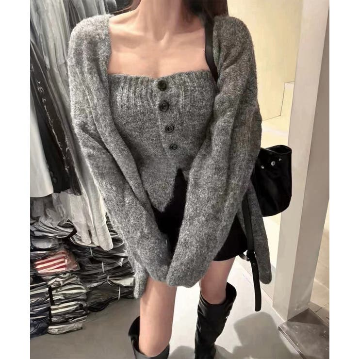 ニットアンサンブルベアトップニットカーデ | SUNSHINE CLOSET | 詳細画像1 