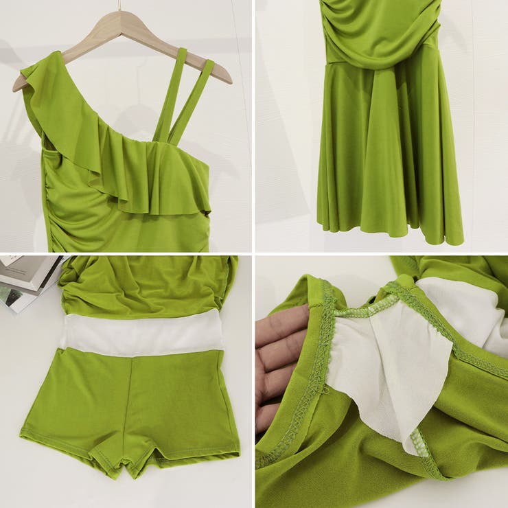 ワンショルダーワンピース水着 体型カバー | SUNSHINE CLOSET | 詳細画像4 