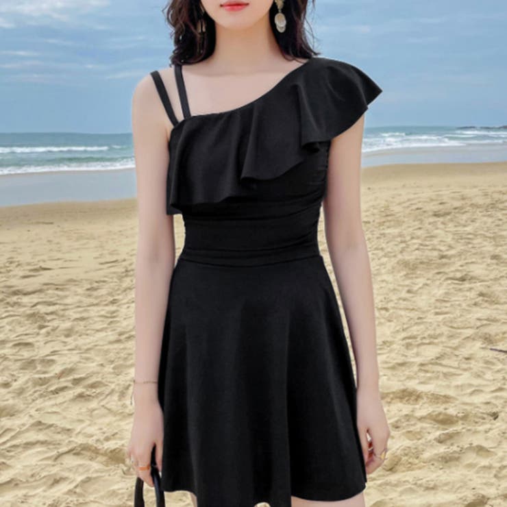 ワンショルダーワンピース水着 体型カバー | SUNSHINE CLOSET | 詳細画像5 