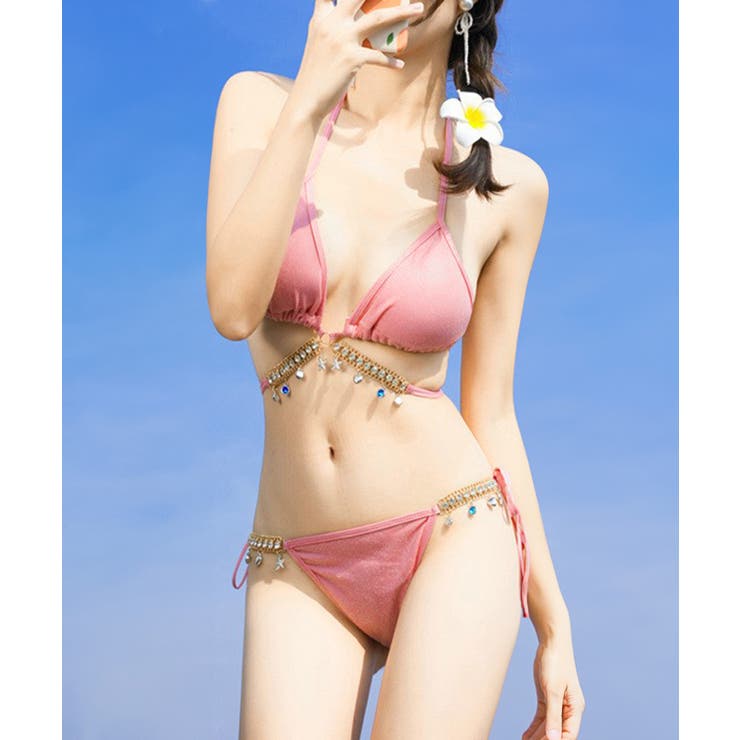 水着 3点セット ビキニ ビスチェ風 光沢 高級 セクシー ガーリー 楽天市場】セクシー ビスチェ（水着｜レディースファッション