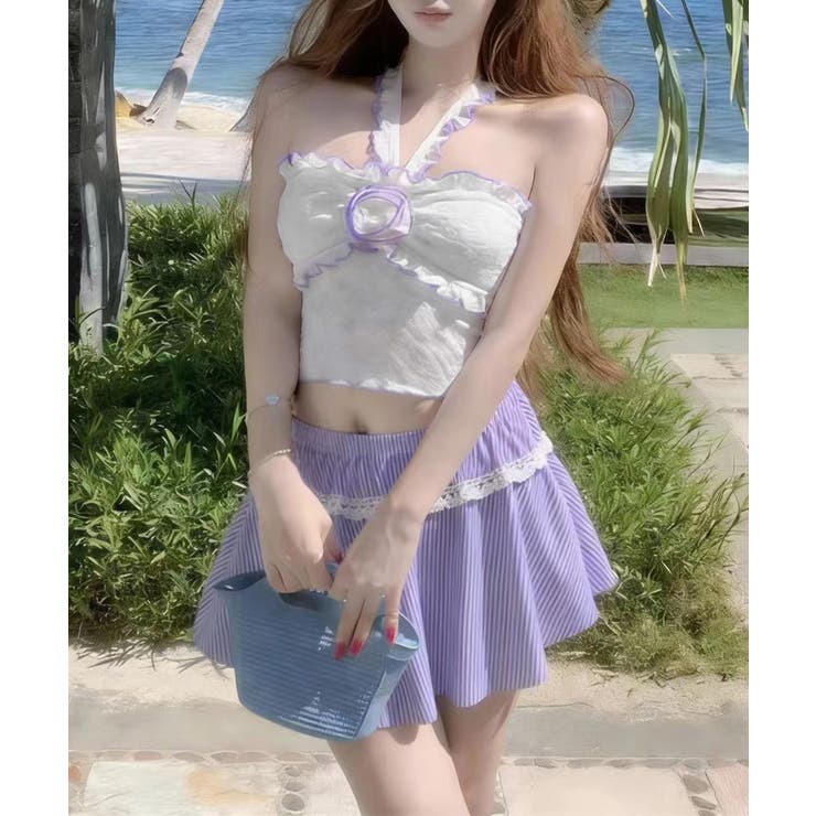 大人可愛い水着レディース セパレート水着 ホルターネック水着背中見せ | SUNSHINE CLOSET | 詳細画像12 