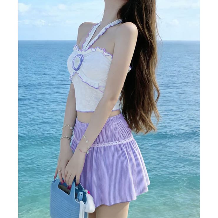 大人可愛い水着レディース セパレート水着 ホルターネック水着背中見せ | SUNSHINE CLOSET | 詳細画像13 