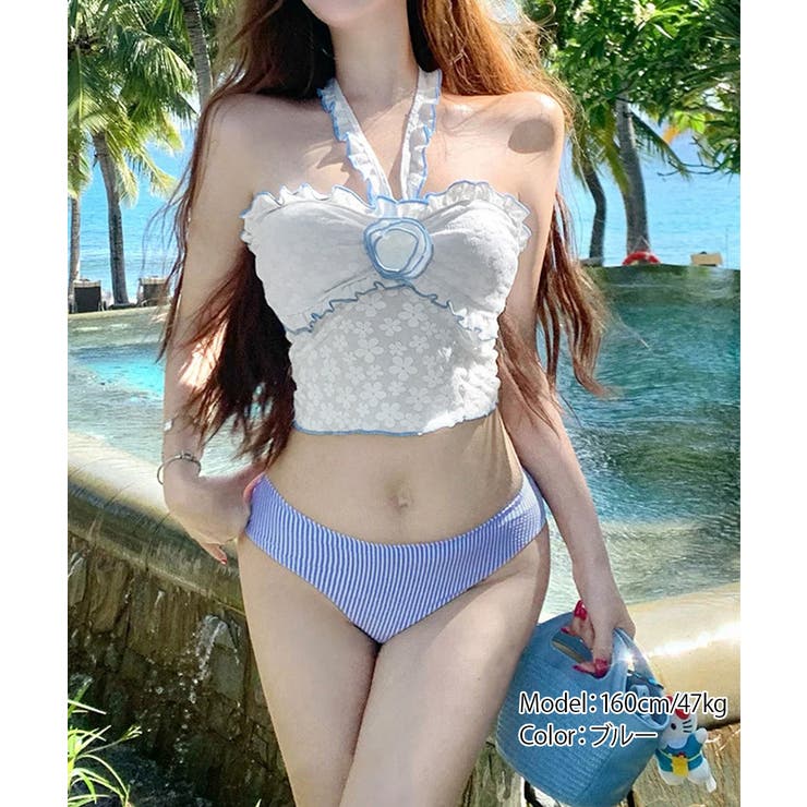 大人可愛い水着レディース セパレート水着 ホルターネック水着背中見せ | SUNSHINE CLOSET | 詳細画像3 