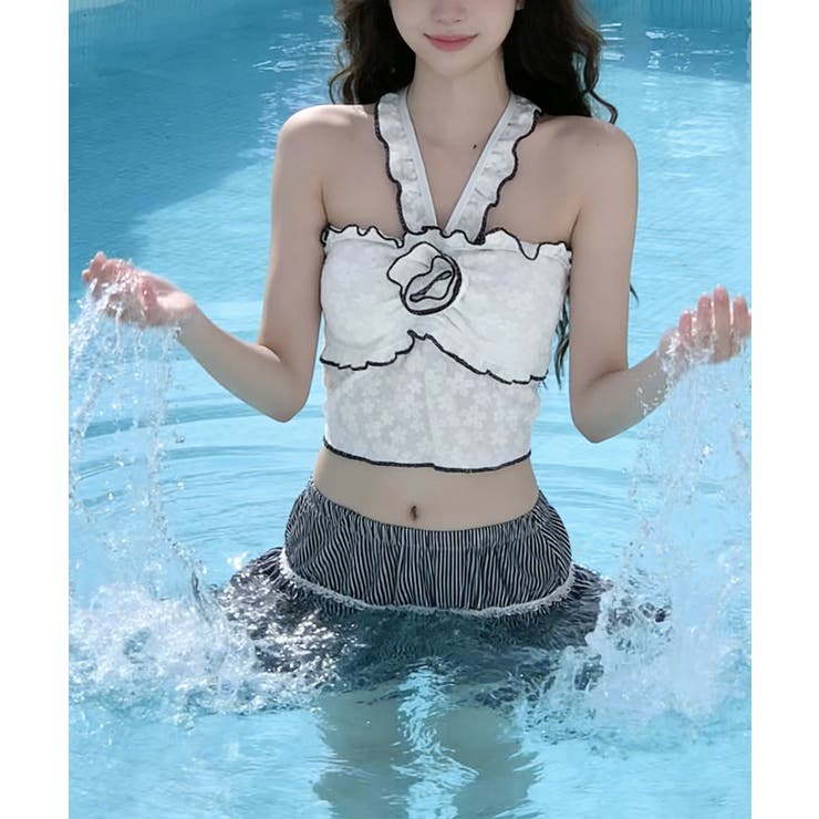 大人可愛い水着レディース セパレート水着 ホルターネック水着背中見せ | SUNSHINE CLOSET | 詳細画像9 